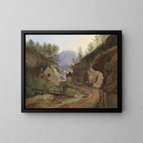 Mühle near Schottwien - Matthias Rudolf Toma — framed artwork on a wall
