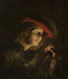 Soldier lighting a candle - Matthias Stom — artwork view