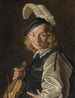 Jonge man met een viool - Matthias Stom — weergave van het kunstwerk