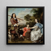 Matthijs Pompe van Slingelandt en zijn familie - Jan Mijtens — ingelijst kunstwerk aan de muur