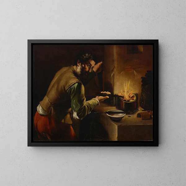 An goldsmith - Mattia Preti — framed artwork on a wall