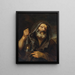Diogène met zijn lantaarn op zoek naar een eerlijk man - Mattia Preti — ingelijst kunstwerk aan de muur