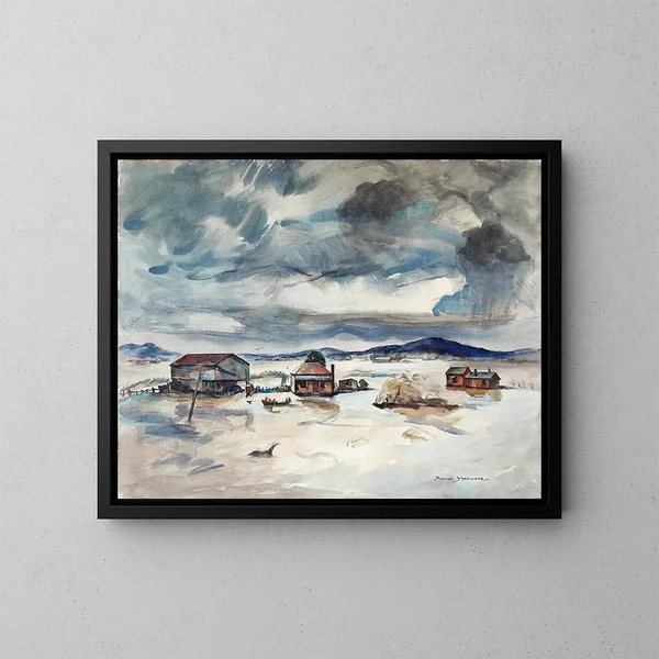 Flood near Maitland - Maud Sherwood — framed artwork on a wall