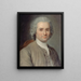Portrait of Jean-Jacques Rousseau 1712-1778 writer and philosopher - Maurice Quentin de La Tour — framed artwork on a wall