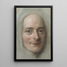 Portrait of Voltaire - Maurice Quentin de La Tour — framed artwork on a wall