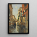 Au canal à Venise - Maurice Bompard — ingelijst kunstwerk aan de muur