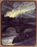 Bombardement van Parijs in 1918 brand rue de Rivoli 12 april 1918 - Maurice Busset — weergave van het kunstwerk