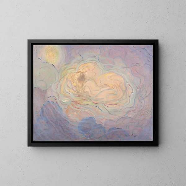 Soul soaring towards its center of love - Maurice Chabas — framed artwork on a wall