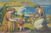 van Maurice Denis - De eerste stappen van Domi Silencio — weergave van het kunstwerk