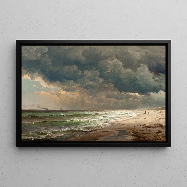 Strand van Long Island - Mauritz Frederick Hendrick de Haas — ingelijst kunstwerk aan de muur