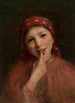 Jonge boerendochter - Maurycy Trębacz — weergave van het kunstwerk