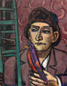 Man met vogel - Max Beckmann — weergave van het kunstwerk