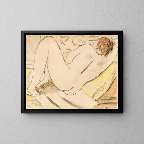 Nu endormi - Max Beckmann — ingelijst kunstwerk aan de muur