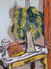 Natuurlijke stilleven met mimosen - Max Beckmann — weergave van het kunstwerk