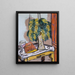 Natuurlijke stilleven met mimosen - Max Beckmann — ingelijst kunstwerk aan de muur