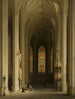 binnenkant van de gotische kerk - Max Emanuel Ainmiller — weergave van het kunstwerk