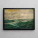 Beweging op een maritiem landschap - Max Jensen — ingelijst kunstwerk aan de muur