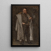 Portret van een heer in een bontjas - Max Johann Bernhard Koner — ingelijst kunstwerk aan de muur