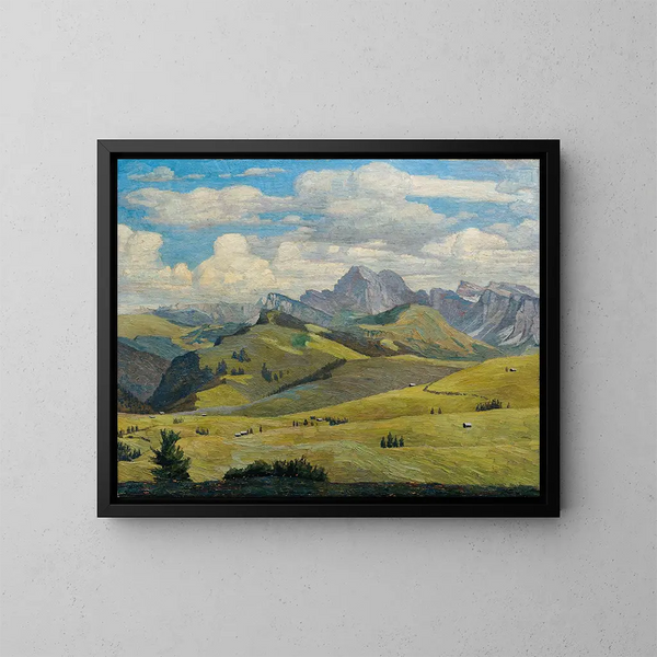 Alpe de Siusi South Tyrol - Max Kahrer — framed artwork on a wall