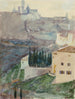 Zicht op Siena - Max Klinger — weergave van het kunstwerk