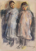 Twee kleine meisjes - Max Lieberman — weergave van het kunstwerk