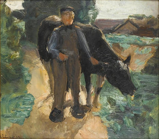 Max Liebermann - A farmer with his cow.webp