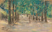 Allee waarschijnlijk in Haarlem - Max Liebermann — weergave van het kunstwerk