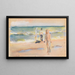 Zwemmen op het strand - Max Liebermann — ingelijst kunstwerk aan de muur