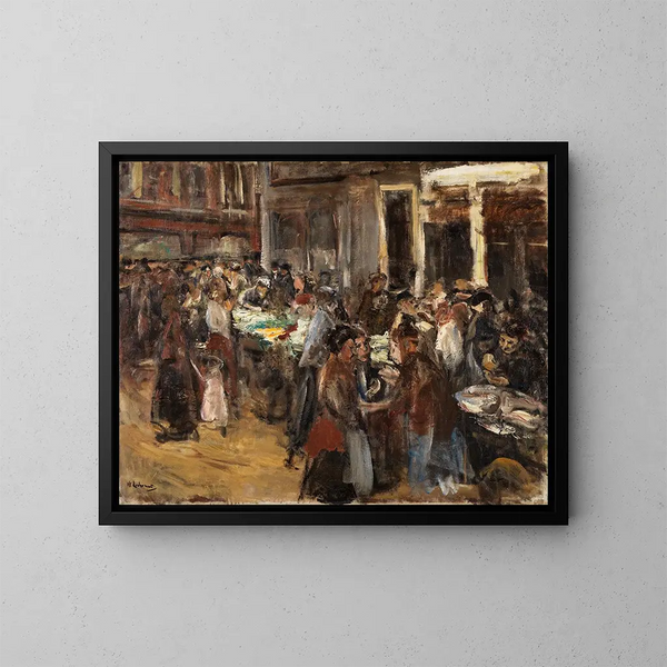 Markt van edelstenen in Amsterdam - Max Liebermann — ingelijst kunstwerk aan de muur