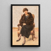 Portret van Lola Leder in bontjas zittend - Max Liebermann — ingelijst kunstwerk aan de muur