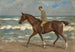 van Cavalier sur la plage vers la gauche - Max Liebermann — weergave van het kunstwerk