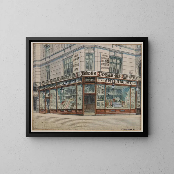 Antiquariaat Plaschka - Max Neubauer — ingelijst kunstwerk aan de muur