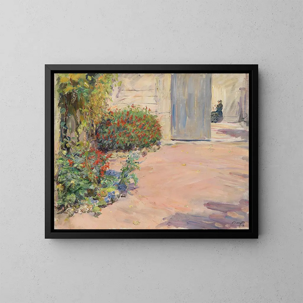 Path of the garden road towards the summer house of Godramstein - Max Slevogt — framed artwork on a wall