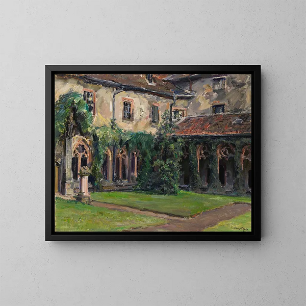 Cloître de l'abbaye des Augustins à Landau II - Max Slevogt — framed artwork on a wall