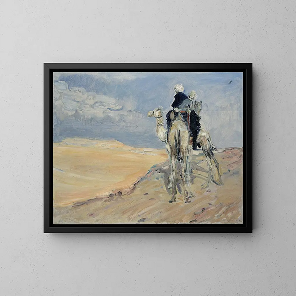 Sandstorm in the Libyan Desert - Max Slevogt — framed artwork on a wall