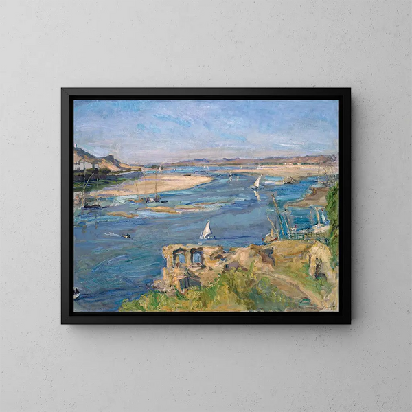 The Nile near Aswan - Max Slevogt — framed artwork on a wall