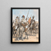 Bedoeïnen te paard - Max Tilke — ingelijst kunstwerk aan de muur