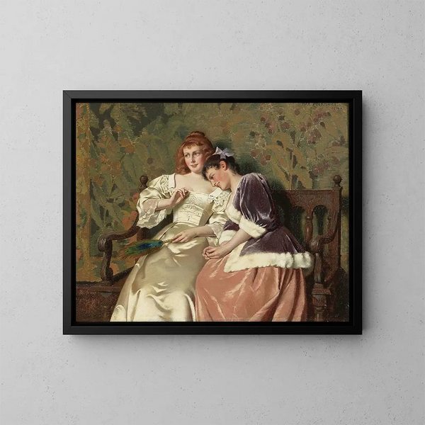 Two friends - Max Volkhart — framed artwork on a wall