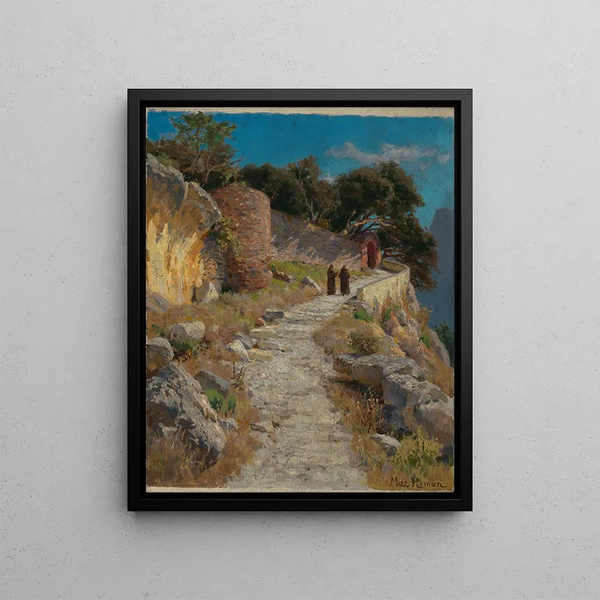 Max Wilhelm Roman - Italienische Landschaft mit Mnchen.webp