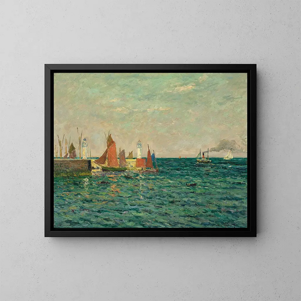 Entrance to the Palais port - Maxime Maufra — framed artwork on a wall