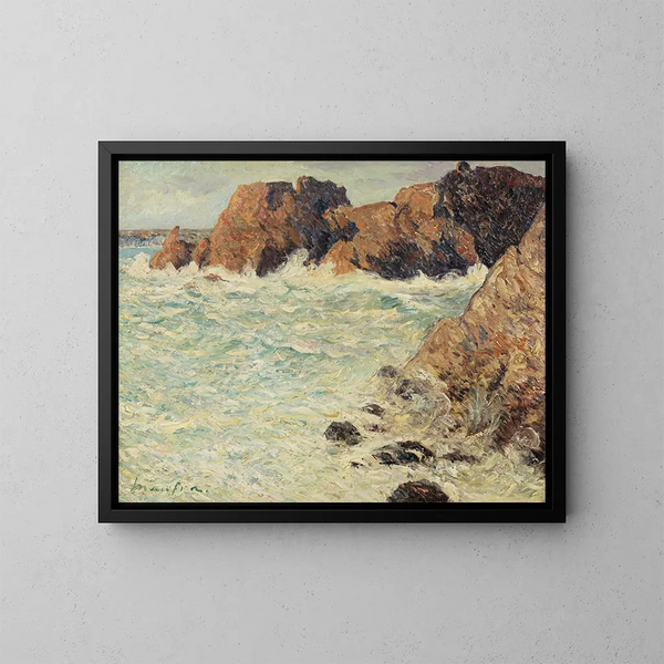 Les rochers du château de Dinan, Morgat, novembre 1903 - Maxime Maufra — framed artwork on a wall