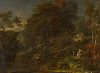 Maximilian Joseph Schinnagl - Forest Landscape with Staffage Figures.webp