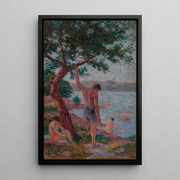Maximilien Luce - SaintTropez baigneurs sous la pinde.webp