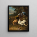 van Poulets et pigeons dans un paysage - Melchior d'Hondecoeter — ingelijst kunstwerk aan de muur
