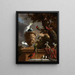 La Ménagerie - Melchior d'Hondecoeter — ingelijst kunstwerk aan de muur