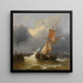 Stormachtige zee - Charles Louis Verboeckhoven — ingelijst kunstwerk aan de muur