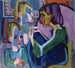 Moeder met kinderen - Albert Müller — weergave van het kunstwerk