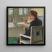 Moeder en kind aan tafel tijdens het ontbijt - Carl Moll — wandpresentatie van het kunstwerk