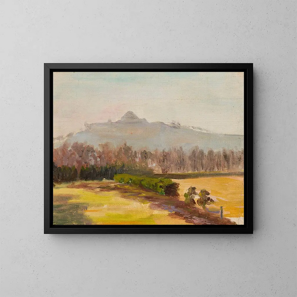 Landschapsschilderij met uitzicht op de berg Kościuszko - Michał Rouba — ingelijst kunstwerk aan de muur