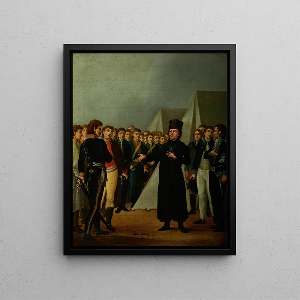 Micha Stachowicz - Reverend Jzef Jakubowski at the Kociuszkos Camp near Warsaw in 1794.webp